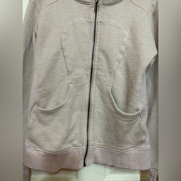 Authentic Lululemon scuba Hoodie Light Cotton Heathered Dusty Rose jacket 8 - Picture 7 of 10